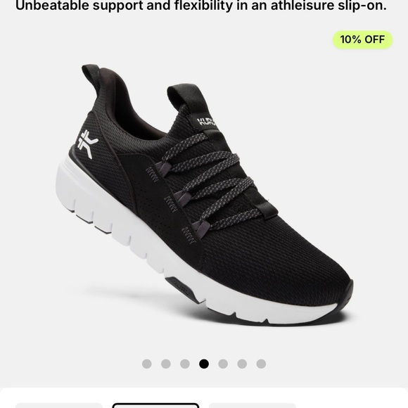 NWT KURU FLEX Slip-On Black and White Sneakers - Picture 5 of 8